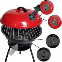 Globiz DA01089 Faszenes Kerti grillsütő - Fekete / Piros