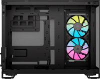 Corsair iCUE Link 2500X RGB Mini Torony Számítógépház + 2db 120mm RGB ventilátor - Fekete