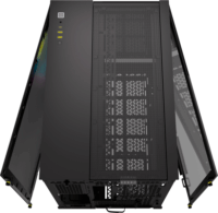 Corsair iCUE Link 2500X RGB Mini Torony Számítógépház + 2db 120mm RGB ventilátor - Fekete