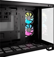 Corsair iCUE Link 2500X RGB Mini Torony Számítógépház + 2db 120mm RGB ventilátor - Fekete