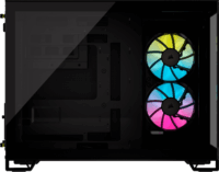 Corsair iCUE Link 2500X RGB Mini Torony Számítógépház + 2db 120mm RGB ventilátor - Fekete
