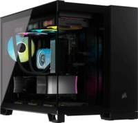 Corsair iCUE Link 2500X RGB Mini Torony Számítógépház + 2db 120mm RGB ventilátor - Fekete