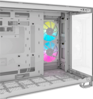 Corsiar iCUE Link 2500X RGB Mini Torony Számítógépház + 2db 120mm RGB ventilátor - Fehér