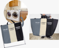 Iris 2466 3 rekeszes összecsukható szennyestartó 130l - Szürke/Fehér/Fekete