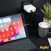 Aqiila Chargebird W4 USB-A / 2x USB-C Hálózati Gyorstöltő Adapter 120W - Fekete