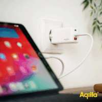 Aqiila Chargebird W3 2x USB-C / 1x USB-A Hálózati Gyorstöltő adapter 65W - Fehér