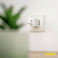 Aqiila Chargebird W2 2x USB-C Hálózati Gyorstöltő Adapter 45W - Fehér