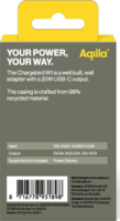 Aqiila Chargebird W1 1x USB-C Hálózati Töltő adapter 20W - Fehér