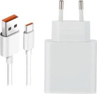 Xiaomi BHR9465EU USB-A Hálózati Gyorstöltő Adapter 67W + 1.5m USB-C Kábel - Fehér