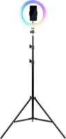 Havit ST7026 Körlámpa telefontartóval és RGB világítással Vlogger készlet - Fekete / Fehér
