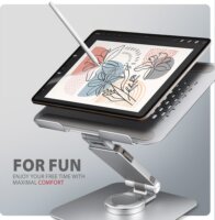 Axagon STND-LR ALU Forgatható Aluminium 10" - 16" Laptop Asztali állvány - Ezüst