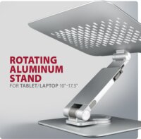 Axagon STND-LR ALU Forgatható Aluminium 10" - 16" Laptop Asztali állvány - Ezüst