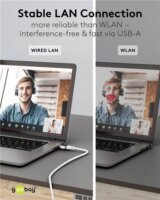 Goobay USB-A 3.0 apa - RJ45 Hálózati Kábel 10m - Fehér