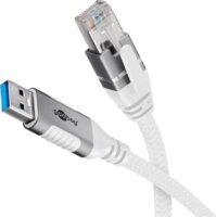 Goobay USB-A 3.0 apa - RJ45 Hálózati Kábel 10m - Fehér