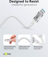 Goobay USB-A 3.0 apa - RJ45 Hálózati Kábel 10m - Fehér