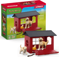 Schleich 42722 Farm World Kutyaól retrieverekkel figura