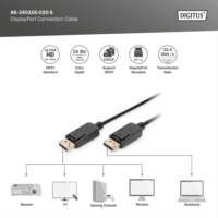 Digitus DisplayPort 1.4 apa - DisplayPort 1.4 apa Kábel 2m - Fekete