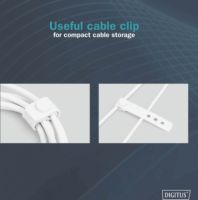 Digitus USB-C apa - USB-C apa Adat- és töltőkábel 2m - Fehér