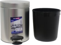 Eurogold Sirius 5 literes pedálos műanyag szemetes - Ezüst