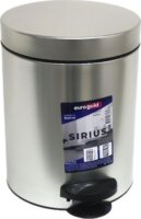 Eurogold Sirius 5 literes pedálos műanyag szemetes - Ezüst