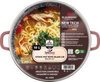 Blaumann BL-4088 Cerastone Aluminium Lábas Üveg fedővel Ø 28cm 10L - Bronz