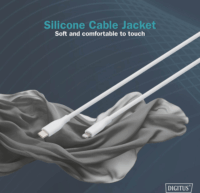 Digitus USB-C apa - Lightning apa Adat- és töltőkábel 1m - Fehér