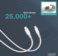 Digitus USB-C apa - Lightning apa Adat- és töltőkábel 1m - Fehér