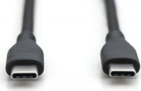 Digitus USB-C apa - USB-C apa Adat- és töltőkábel 0.5m - Fekete