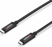 Lindy 43348 USB-C apa - USB-C apa 3.1 60W Adat és töltőkábel 3m - Fekete