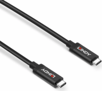 Lindy 43348 USB-C apa - USB-C apa 3.1 60W Adat és töltőkábel 3m - Fekete