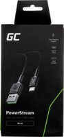 Green Cell KABGC25 USB-A apa - USB-C apa Adat- és töltőkábel 0.3m - Fekete