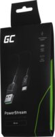 Green Cell KABGC25 USB-A apa - USB-C apa Adat- és töltőkábel 0.3m - Fekete