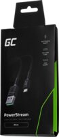 Green Cell KABGC23 USB-A apa - MicroUSB apa Adat- és töltőkábel 0.3m - Fekete