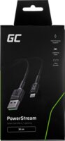 Green Cell KABGC24 USB-A apa - Lightning apa Adat- és töltőkábel 0.3m - Fekete