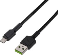 Green Cell KABGC24 USB-A apa - Lightning apa Adat- és töltőkábel 0.3m - Fekete