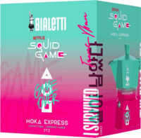 Bialetti Squid Game Moka Express 3 személyes Kotyogós kávéfőző - Rózsaszín/Türkiz