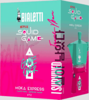 Bialetti Squid Game Moka Express 6 személyes Kotyogós kávéfőző - Rózsaszín/Türkiz