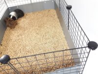 C&C Modular Beltéri fém Emeletes Rágcsáló ketrec (100 x 75 x 75 cm) - Fekete