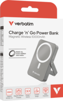 Verbatim 32268 Magsafe Wireless Powerbank kitámasztóval 10000mA 20W - Szürke