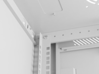 Lanberg 19" Fali rack szekrény 9U 600x450mm - Szürke