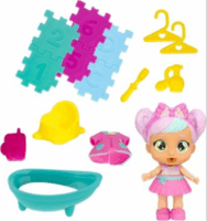 Cry Babies Playtime Bella fürdőszobája játékszett 14 darab kiegészítővel