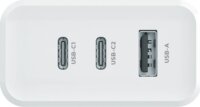 Maxlife MXTC-07-45ACC 2xUSB-C / USB-A Hálózati Gyorstöltő Adapter 45W - Fehér