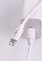 Maxlife MXTC-06 USB-C Hálózati Töltő adapter 20W + 1m Lightning Kábel - Fehér
