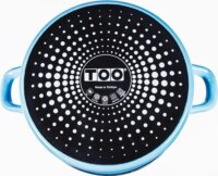 TOO LINE BLUE LOW Alacsony Lábas Üveg Fedővel Ø 24cm 3,2L- Kék