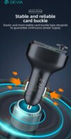 Devia ST112513 Smart Bluetooth PD+QC 2xUSB Autós gyorstöltő 30W - Fekete