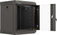 Lanberg 10" Fali rack szekrény 6U 300x300mm - Fekete