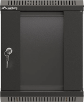 Lanberg 10" Fali rack szekrény 6U 300x300mm - Fekete