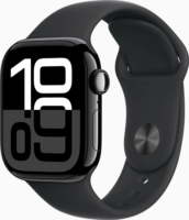 Apple Watch Series 10 GPS (42mm) Okosóra - Kozmoszfekete Alumíniumtok Fekete Sportszíjjal (M/L)