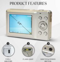 Yashica DigiPix 100 Kompakt Digitális Fényképező 44Mpx / FullHD - Ezüst