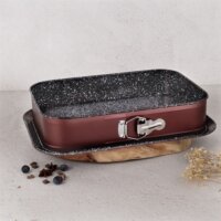 Blaumann BL-4100 Cera Stone Szögletes csatos tortaforma 39 x 27 cm - Barna